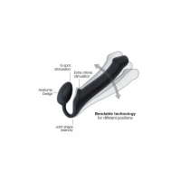 Безремінний страпон Strap-On-Me Black L, повністю регульований, діаметр 3,7 см — Переглянути зображення 4
