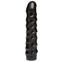 Дилдо Doc Johnson CodeBlack - 8 Inch Raging Vac-U-Lock із стимулювальним рельєфом, діаметр 3,8 см — Переглянути зображення 1