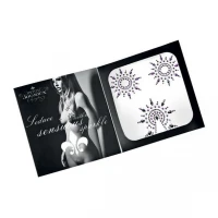 Пестіс з кристалів Petits Joujoux Gloria set of 3 - Black/Purple, прикраса на груди та вульву — Переглянути зображення 3