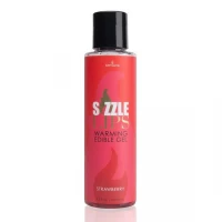 Зігрівальний масажний гель Sensuva Sizzle Lips Strawberry (125 мл), без цукру, їстівний — Просмотреть изображение 1