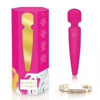 Вібромасажер Rianne S: Bella Mini Wand Rose, 10 режимів, медичний силікон, подарункове паковання — Переглянути зображення 6