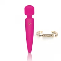 Вібромасажер Rianne S: Bella Mini Wand Rose, 10 режимів, медичний силікон, подарункове паковання — Переглянути зображення 1