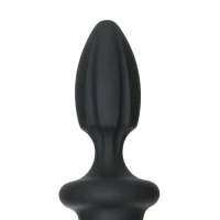 Анальний плаг з ділдо Doc Johnson Kink - Dual Density SECONDSKYN Fuck Plug - Black — Переглянути зображення 2