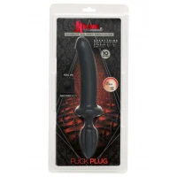 Анальний плаг з ділдо Doc Johnson Kink - Dual Density SECONDSKYN Fuck Plug - Black — Переглянути зображення 4