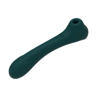 Вібратор та вакуумний кліторальний стимулятор 2-в-1 Alive Quiver Teal оновлена ​​модель — Просмотреть изображение 4