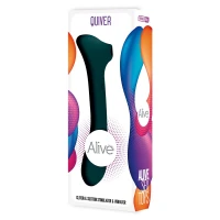 Вібратор та вакуумний кліторальний стимулятор 2-в-1 Alive Quiver Teal оновлена ​​модель — Просмотреть изображение 5