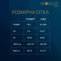 Бодістокінг з доступом Moonlight Model 14 XS-L Black, малюнок боді та панчіх на підв’язках — Переглянути зображення 4