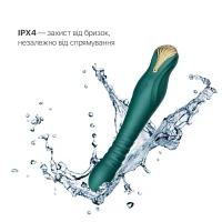Смартвібратор-пульсатор Zalo — King Turquoise Green, кристал Swarovski — Переглянути зображення 6