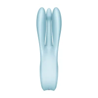 Кліторальний вібратор Satisfyer Threesome 1 Light Blue з трьома гнучкими пальчиками — Просмотреть изображение 4