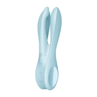 Кліторальний вібратор Satisfyer Threesome 1 Light Blue з трьома гнучкими пальчиками — Просмотреть изображение 2