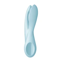 Кліторальний вібратор Satisfyer Threesome 1 Light Blue з трьома гнучкими пальчиками — Просмотреть изображение 3