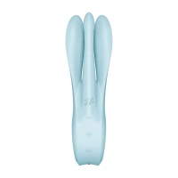 Кліторальний вібратор Satisfyer Threesome 1 Light Blue з трьома гнучкими пальчиками — Просмотреть изображение 6
