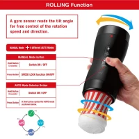 Автоматичний мастурбатор Tenga VACUUM GYRO ROLLER SET, ротація та вакуум, сумісний з Tenga Cup — Переглянути зображення 5