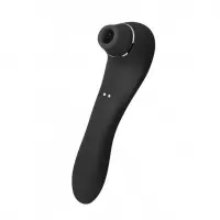 Вакуумний стимулятор з вібрацією Wooomy Smoooch Black Clitoral Suction &amp; Vibration — Переглянути зображення 1