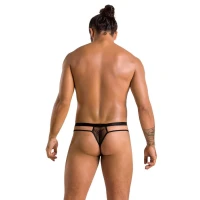 Чоловічі прозорі стринги Passion 029 THONG COLLIN L/XL Black, сітка — Переглянути зображення 4