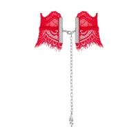 Широкий мереживний чокер Obsessive Bergamore choker, red — Переглянути зображення 2