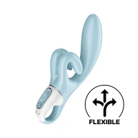 Вібратор-кролик Satisfyer Touch Me Blue, подвійний відросток, 3 потужні мотори — Просмотреть изображение 1
