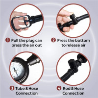 Вакуумна помпа Men Powerup зі стрілковим манометром і ручним насосом