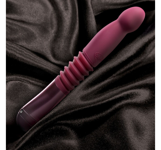 Пульсатор для точки G Blush Temptasia – Trixie Thrusting Dildo – Wine Red, 3 швидкості