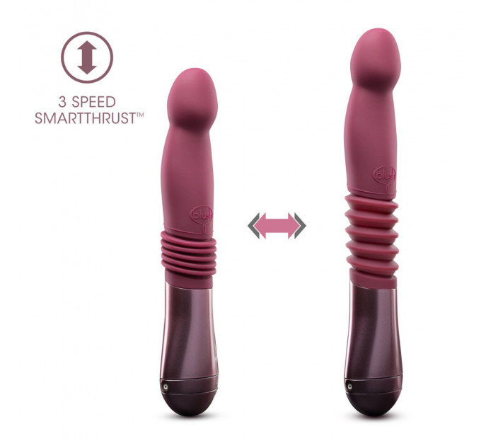 Пульсатор для точки G Blush Temptasia – Trixie Thrusting Dildo – Wine Red, 3 швидкості