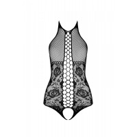 Бодистокинг с имитацией корсетной шнуровки Passion BS094 One Size, black, цветочный узор, с доступом Бодистокинг с имитацией корсетной шнуровки Passion BS094 One Size, black, цветочный узор, с доступом