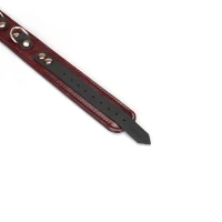 Шкіряний нашийник з повідцем Liebe Seele Wine Red Collar and Leash, 3 кільця для кріплення — Переглянути зображення 10