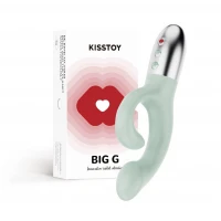 Вібратор-кролик для точки G KISTOY Big G Green, вигнутий відросток, автоматичний підігрів — Просмотреть изображение 4