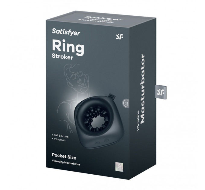 Мастурбатор Satisfyer Ring Stroker, 12 режимів вібрації, універсальний, компактний