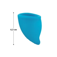 Менструальна чаша Fun Factory FUN CUP SIZE A, бірюзова, багаторазова, діаметр 4 см, об’єм 20 мл — Переглянути зображення 2
