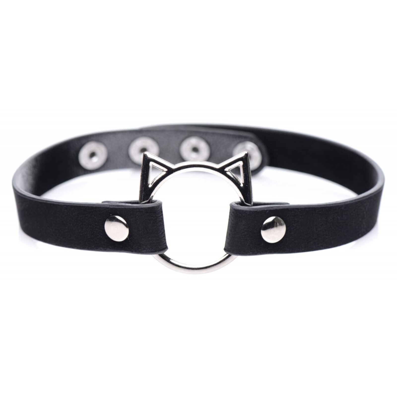 Чокер Master Series Kinky Kitty Ring Slim Choker - Black