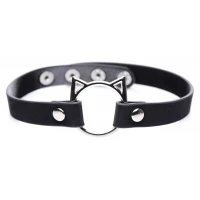 Чокер Master Series Kinky Kitty Ring Slim Choker - Black — Переглянути зображення 1