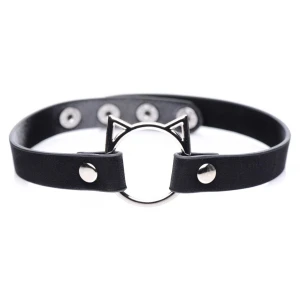 Чокер Master Series Kinky Kitty Ring Slim Choker - Black