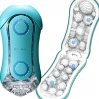 Мастурбатор Tenga Flip Orb — Ocean Blue, з можливістю зміни тиску та стимулювальними кульками всередині — Переглянути зображення 9