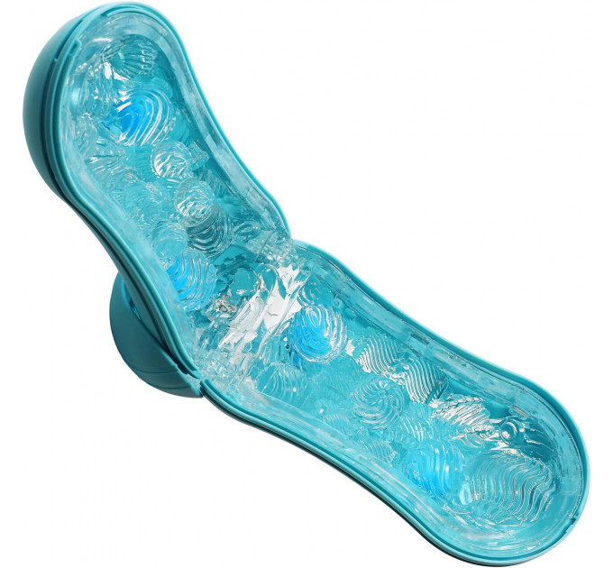 Мастурбатор Tenga Flip Orb — Ocean Blue, з можливістю зміни тиску та стимулювальними кульками всередині