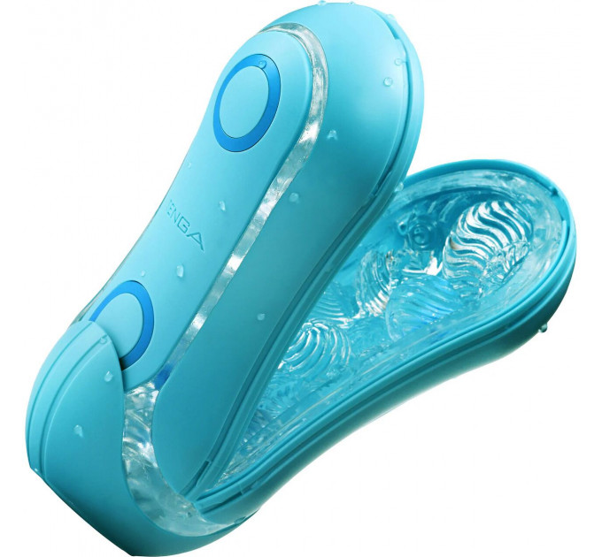 Мастурбатор Tenga Flip Orb — Ocean Blue, з можливістю зміни тиску та стимулювальними кульками всередині