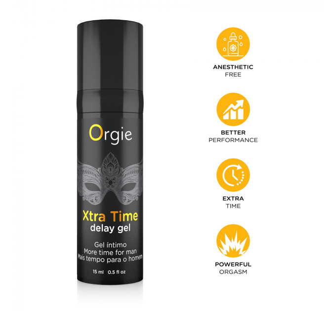Гель-пролонгатор Orgie Xtra Time Delay Gel, 15 мл, на водній основі, без анестетиків