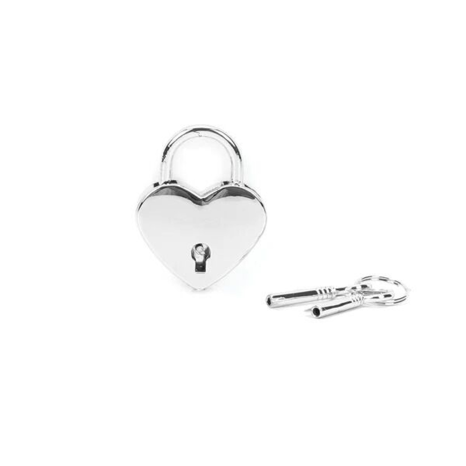 Замочок-сердечко Liebe Seele Heart Shape Padlock Silver (2 шт), універсальний