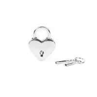 Замочок-сердечко Liebe Seele Heart Shape Padlock Silver (2 шт), універсальний — Переглянути зображення 1