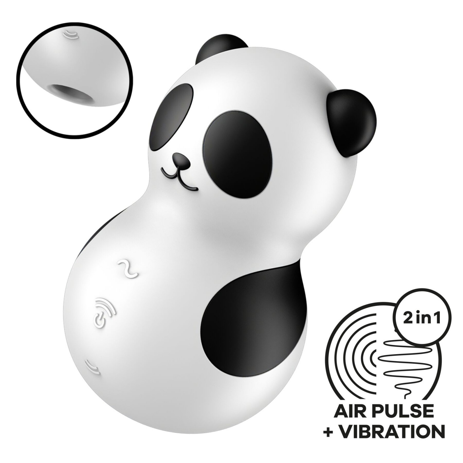 Вакуумный стимулятор с вибрацией Satisfyer Pocket Panda, 12 режимов вибрации, 11 уровней вакуума