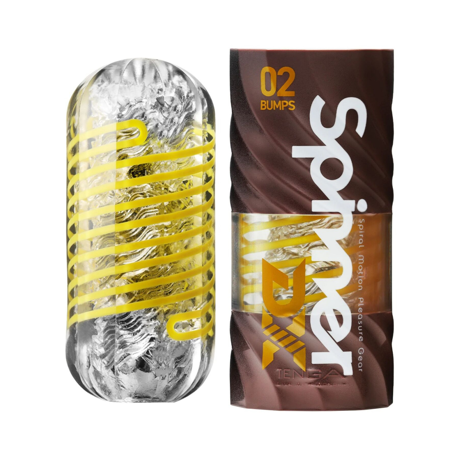 Мастурбатор Tenga Spinner DX 02 Bumps, с упругой стимулирующей спиралью внутри, среднее воздействие
