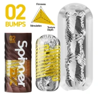 Мастурбатор Tenga Spinner DX 02 Bumps, з пружною стимулювальною спіраллю всередині, середній вплив — Переглянути зображення 2