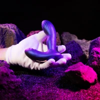 Анальна вібропробка з пульсацією Hueman - Galaxy Tapping Buttplug — Переглянути зображення 18