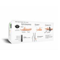 Вібронасадка для страпону з вакуумною стимуляцією Strap-On-Me Multi Orgasm Realistic Dildo M Black — Переглянути зображення 8