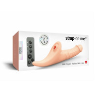 Вібронасадка для страпону з вакуумною стимуляцією Strap-On-Me Multi Orgasm Realistic Dildo M Black — Переглянути зображення 7