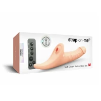 Вібронасадка для страпону з вакуумною стимуляцією Strap-On-Me Multi Orgasm Realistic Dildo M Vanilla — Просмотреть изображение 7