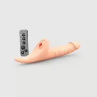 Вібронасадка для страпону з вакуумною стимуляцією Strap-On-Me Multi Orgasm Realistic Dildo M Vanilla — Просмотреть изображение 1