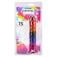 Дилдо Doc Johnson Crystal Jellies - 7.5 Inch Dong - Rainbow — Просмотреть изображение 5