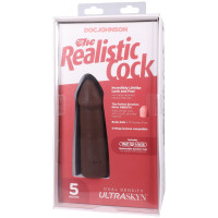 Фаллоимитатор Doc Johnson The Realistic Cock ULTRASKYN - 5 Inch Chocolate — Просмотреть изображение 10