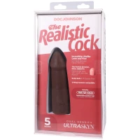Фалоімітатор Doc Johnson The Realistic Cock ULTRASKYN - 5 Inch Chocolate — Просмотреть изображение 10
