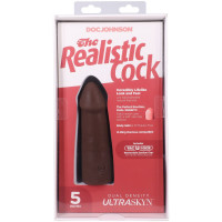 Фаллоимитатор Doc Johnson The Realistic Cock ULTRASKYN - 5 Inch Chocolate — Просмотреть изображение 9